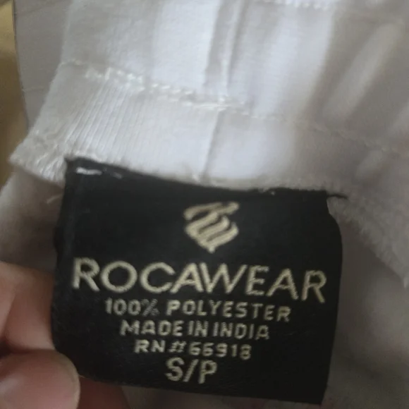 Rocawear Newspaper Print Cotton Jogger Cargo Elastic Black White - Picture 5 of 5